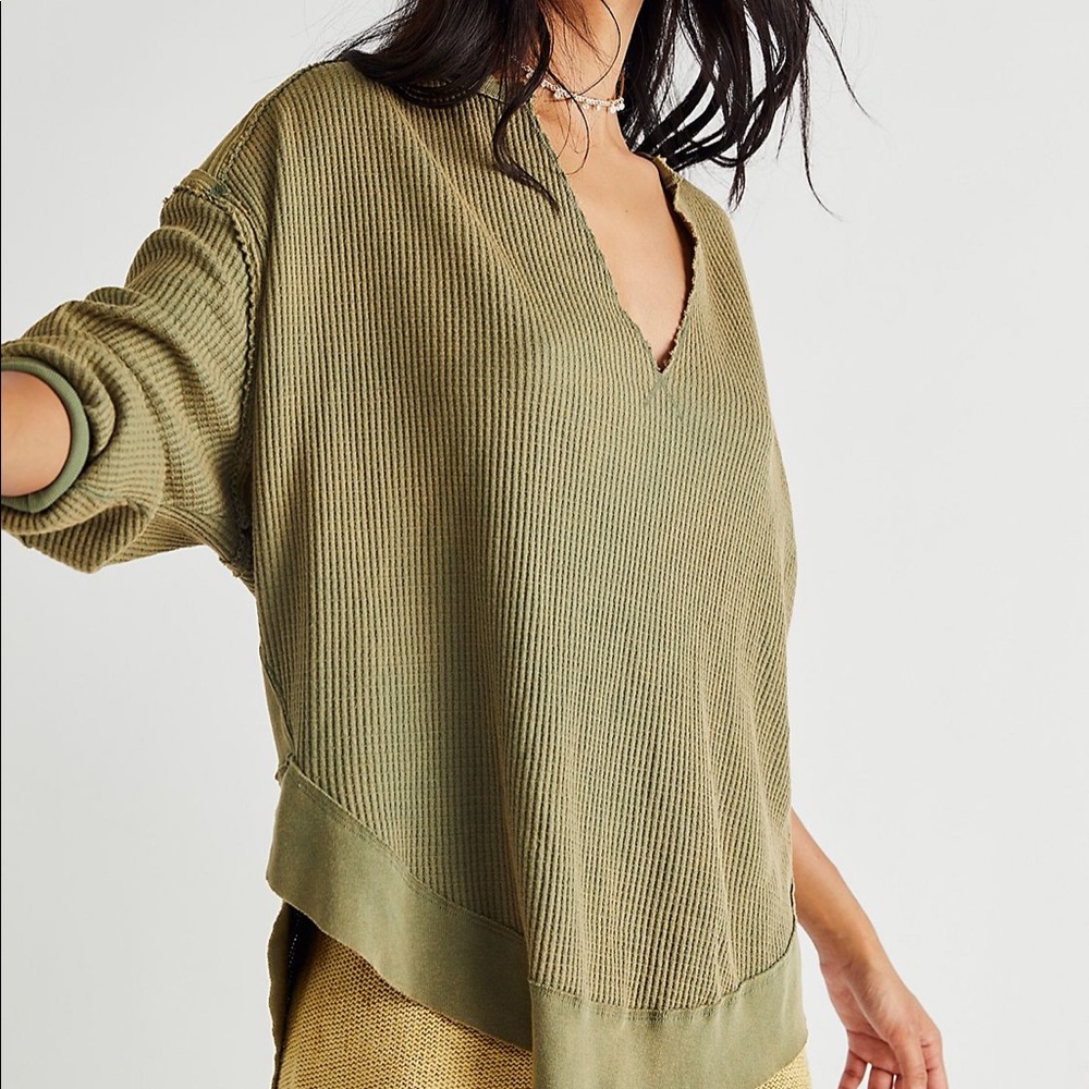 Free People Owen Thermal in Blueberry